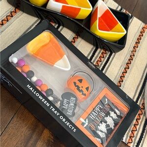 Halloween Tray Objects Set - Orange, Black, White